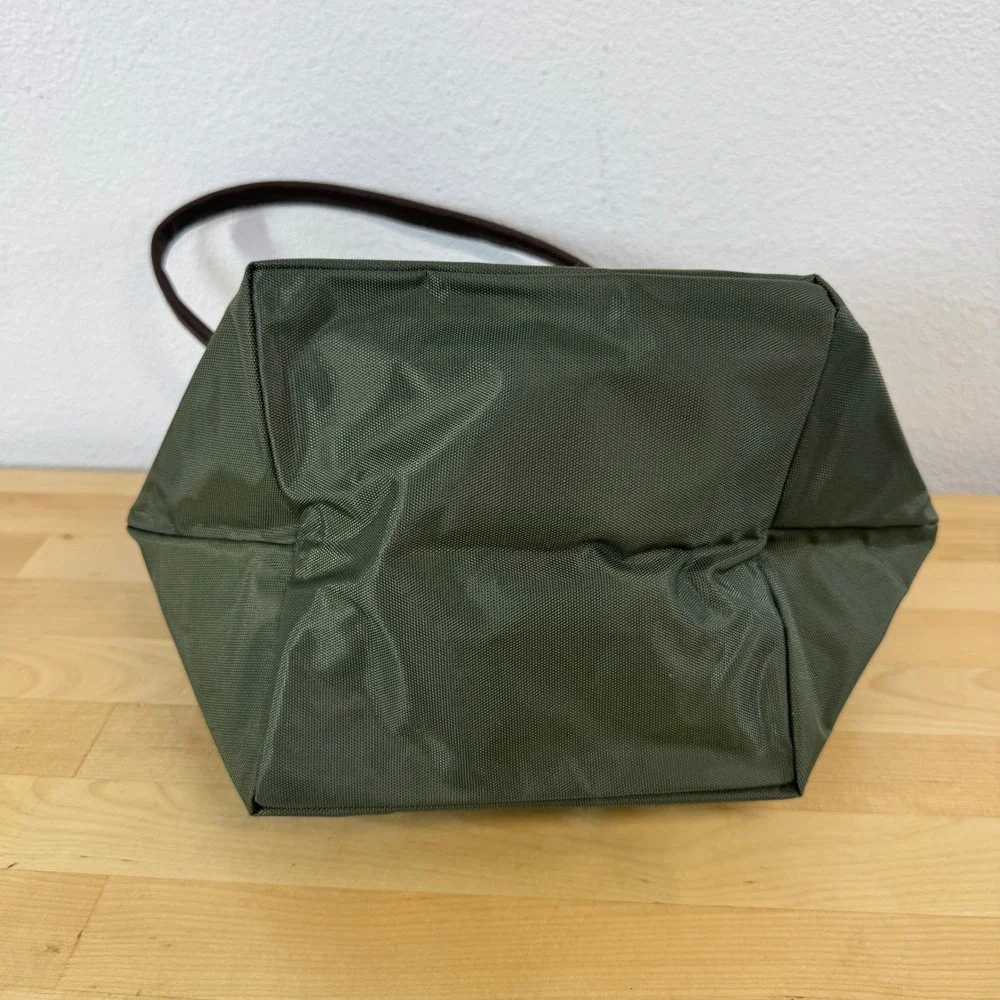 Joe Boxer Olive Green Nylon Tote Bag Smiley Face Charm Y2K Vintage Style NEW